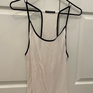 Brandy Melville - white tank top with a black trim